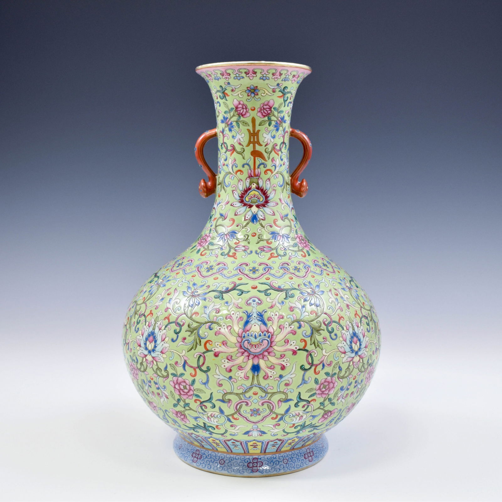 JIAQING FAMILLE ROSE AMPHORA VASE (1 of 8)