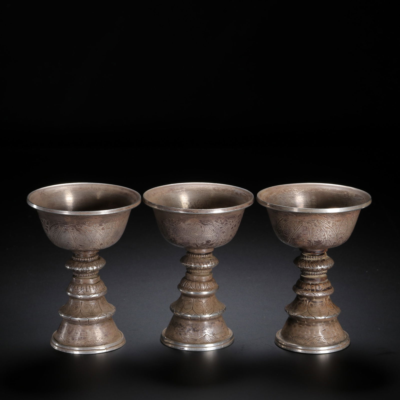 Chinese Silver Lamp Set (Three Pieces) (1 of 9)