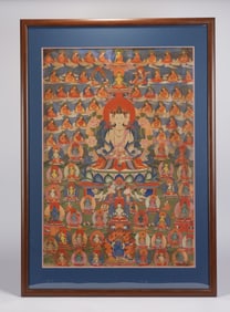 Chinese Amitayus Buddha Thangka