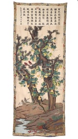 Chinese Kesi Bird-and-Flower Tapestry