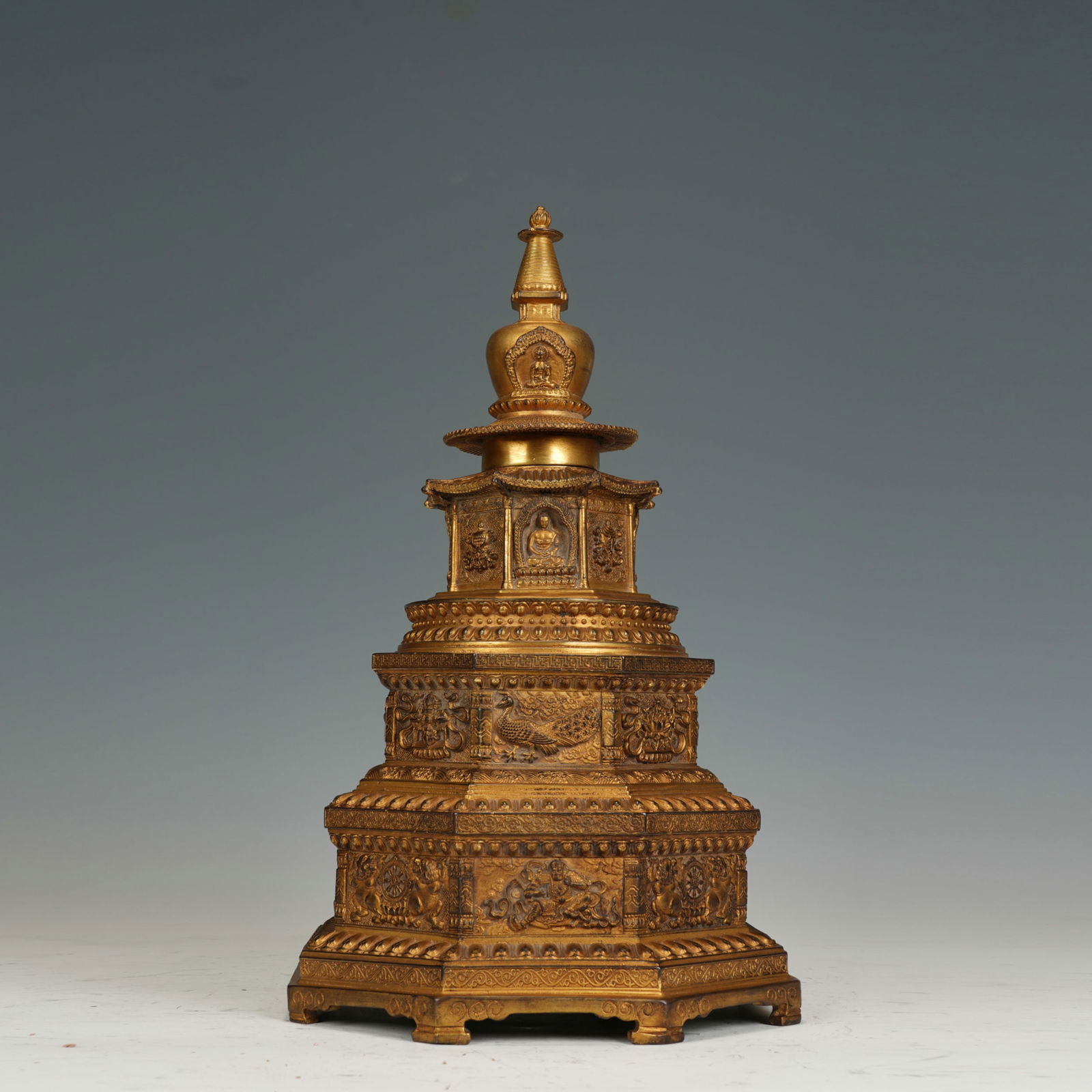 Chinese Gilt-Bronze Buddhist Stupa (1 of 11)