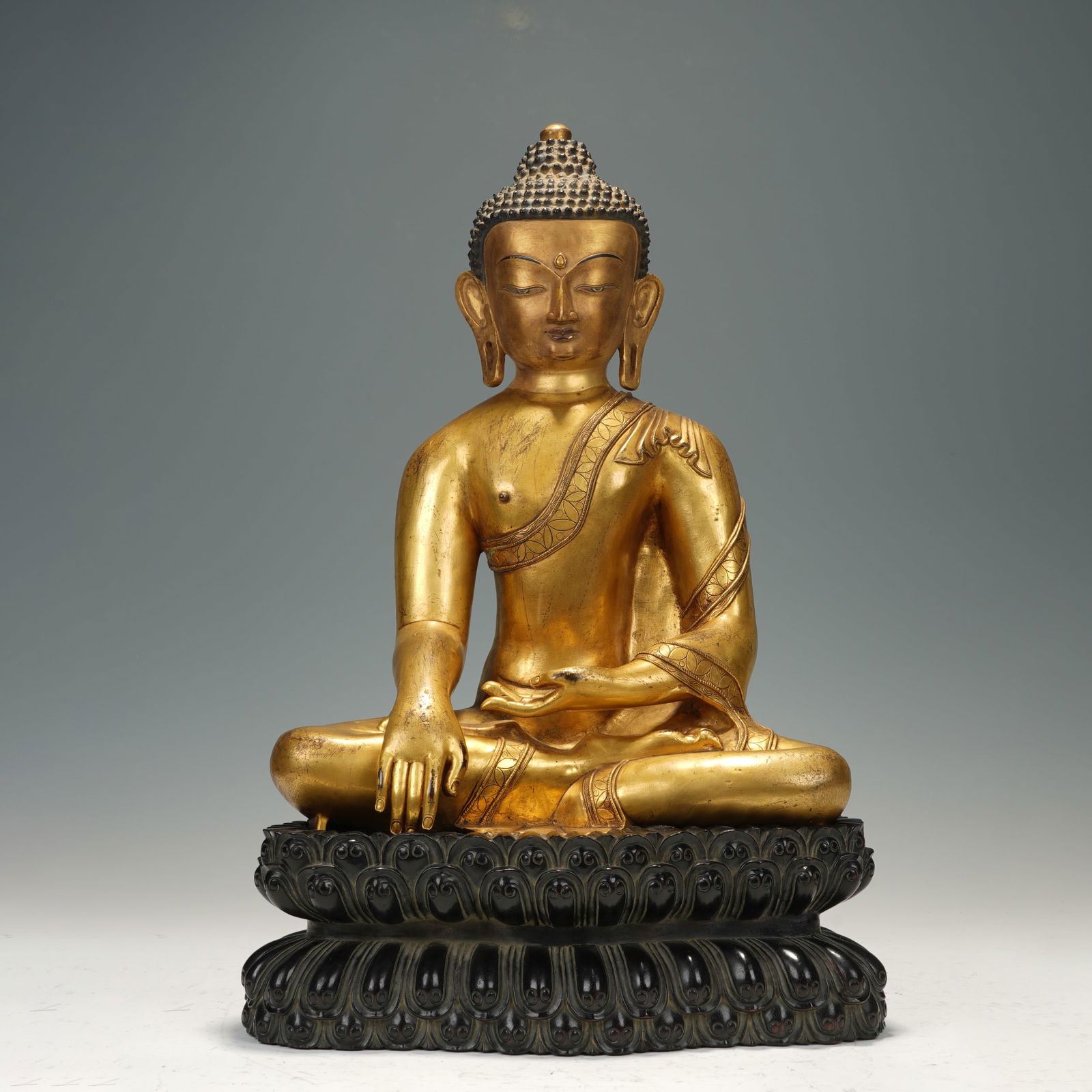 Chinese Gilt-Bronze Shakyamuni Buddha Figure (1 of 11)