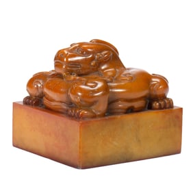 Chinese Shoushan Stone Beast Seal