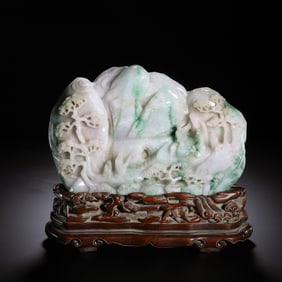 Chinese Jadeite Figure-Story Mountain Ornament