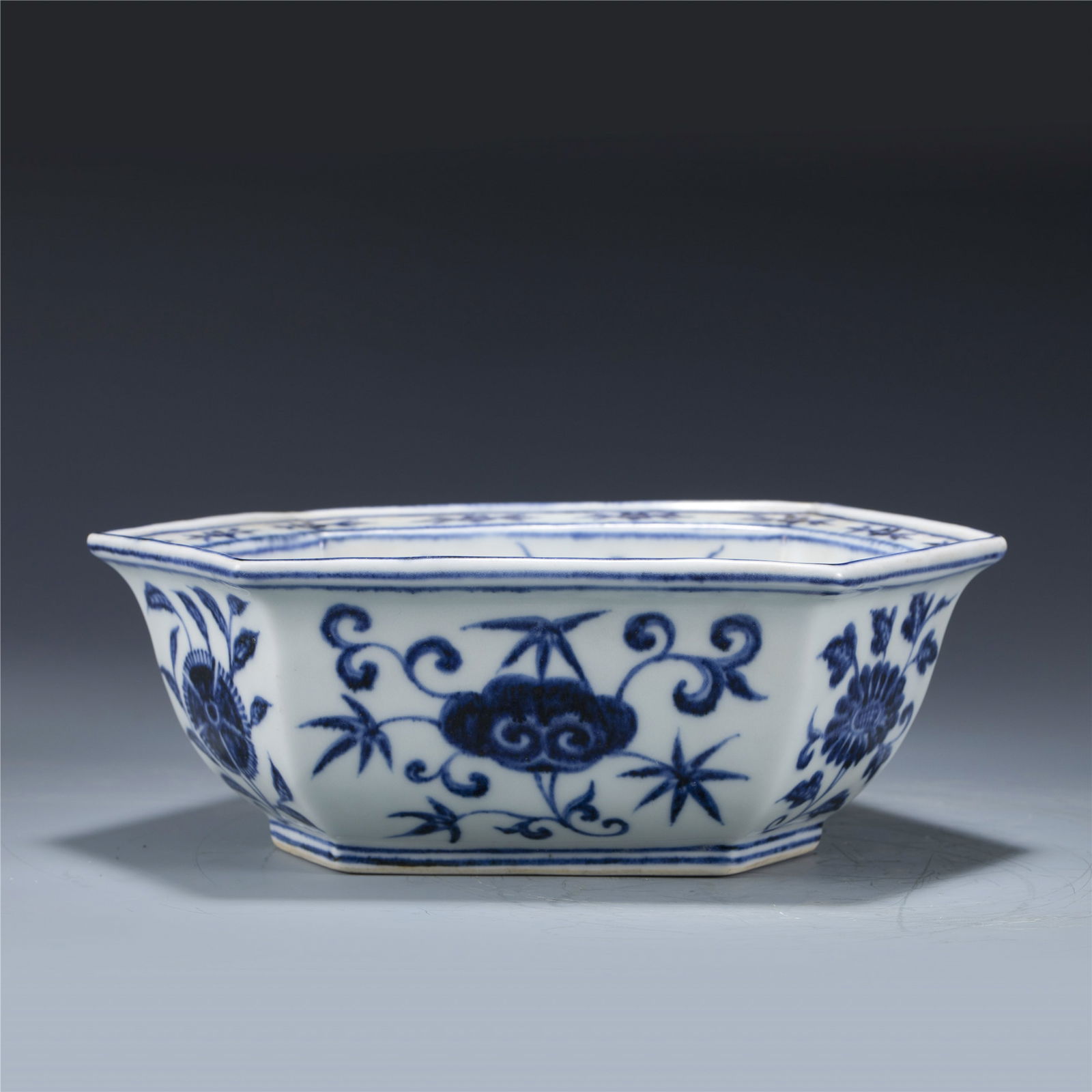 MING BLUE AND WHITE FLOWER POT (1 of 11)