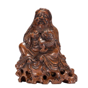 Chinese Bamboo-Carved Figure Ornament