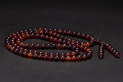 Chinese Amber Bead Strand
