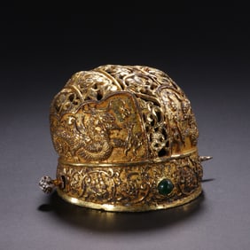 Chinese Gilt-Bronze Dragon Hair Ornament