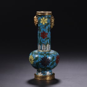 Chinese Gilt-Bronze Cloisonn? Floral Vase
