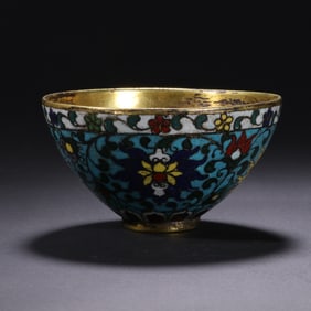 Chinese Gilt-Bronze Cloisonn? Lotus Bowl