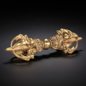 Chinese Gilt-Bronze Tibetan Ritual Vajra