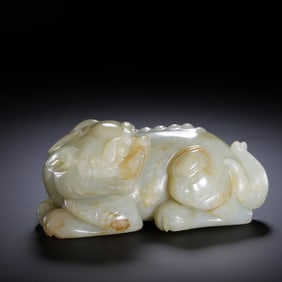 Chinese Hetian Jade Mythical Beast Ornament