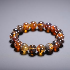 Chinese Amber Beaded Bracelet