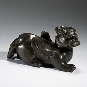 Chinese Hetian Jade Mythical Beast Ornament