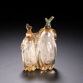Chinese Crystal Double-Bottle Snuff Bottle