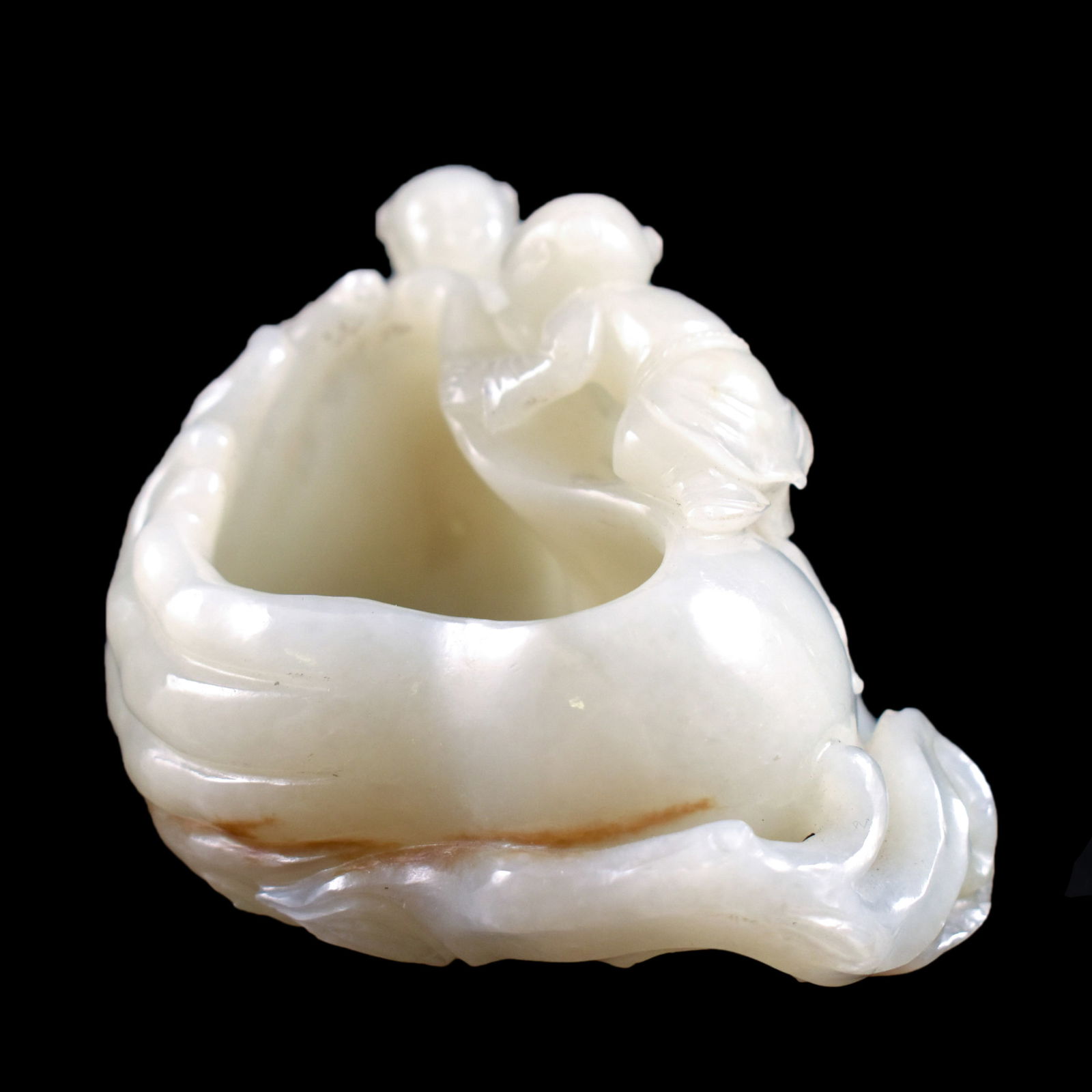 CARVED JADE BUDDHA HAND CITROEN BRUSH WASHER (1 of 4)