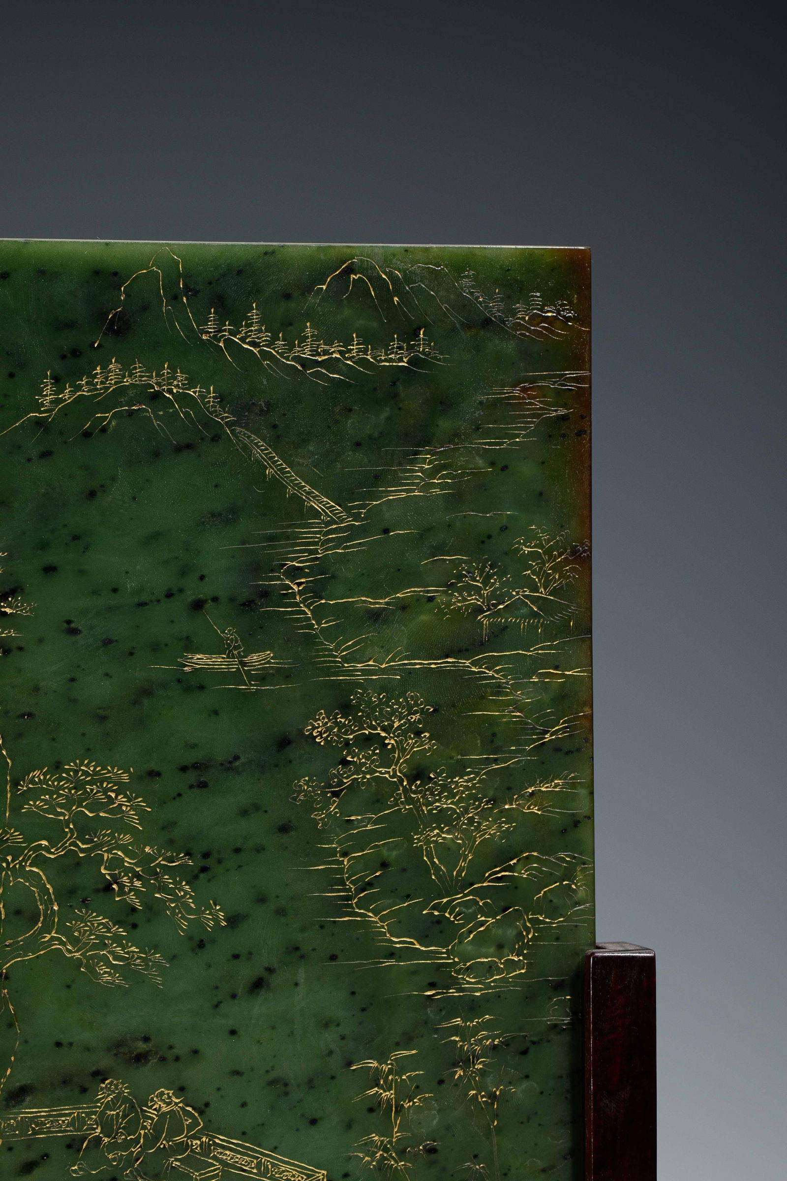 CHINESE HETIAN JADE TABLE SCREEN - 7