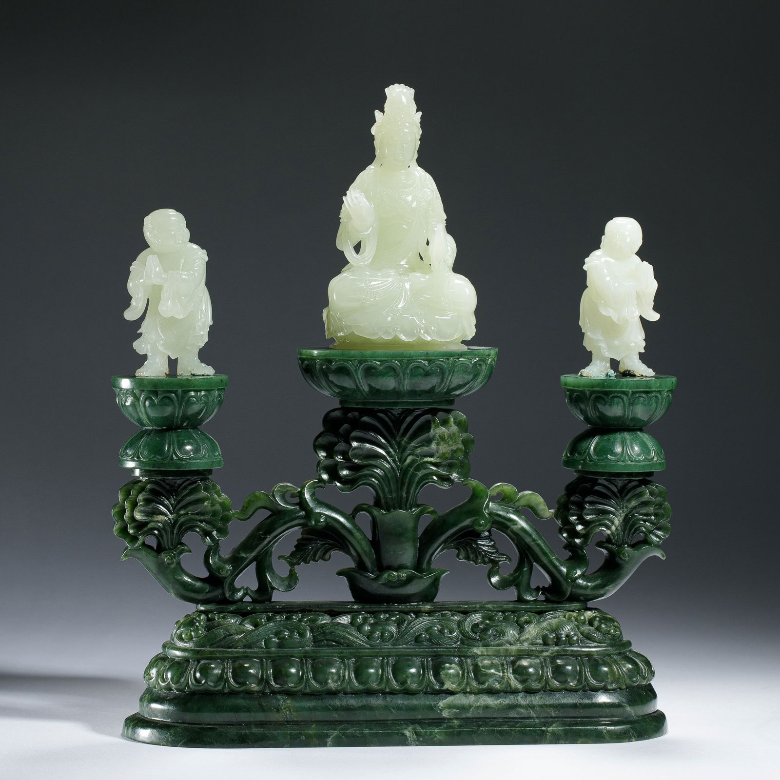CHINESE HETIAN JADE GUANYIN GROUP (1 of 17)