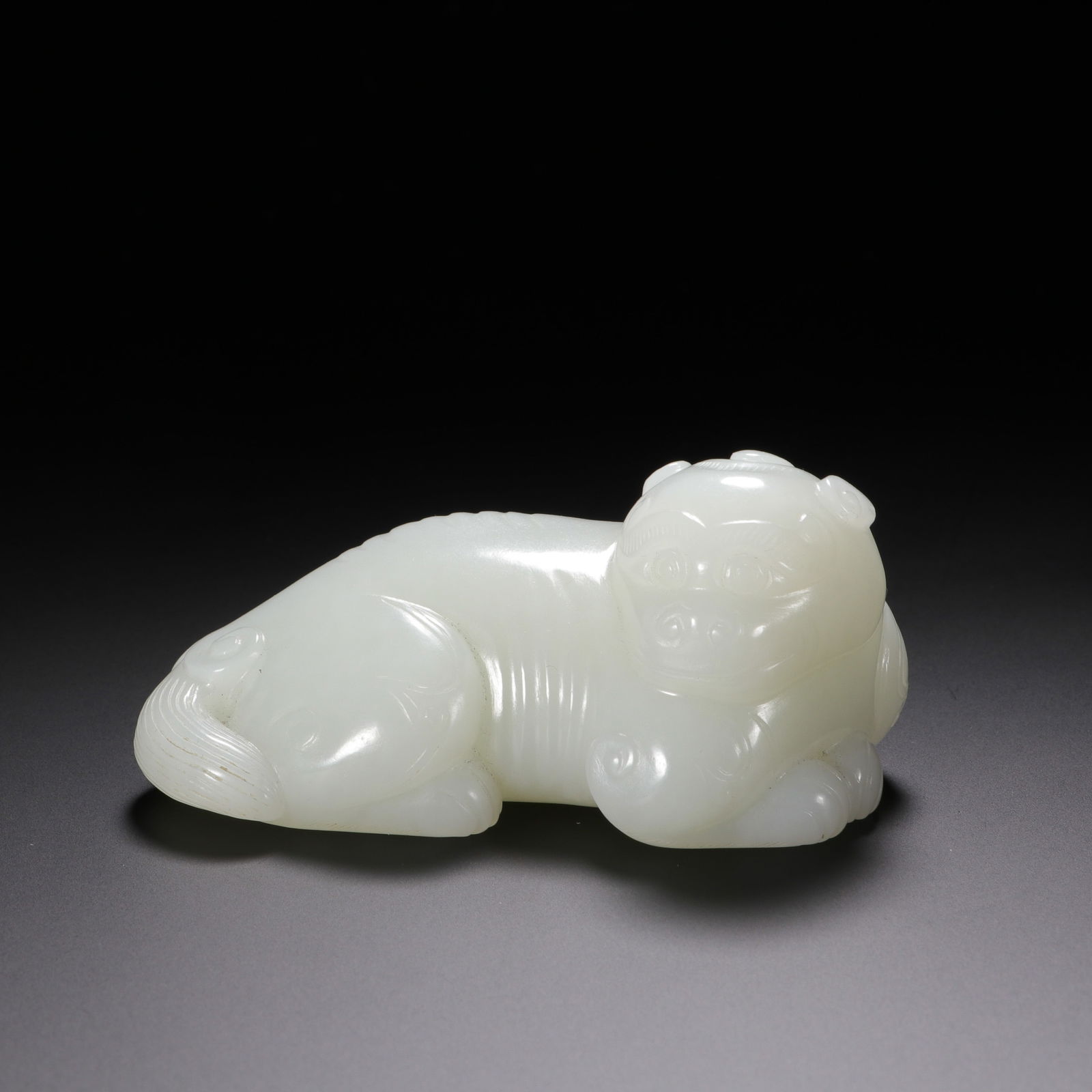 CHINESE WHITE JADE MYTHICAL BEAST (1 of 8)