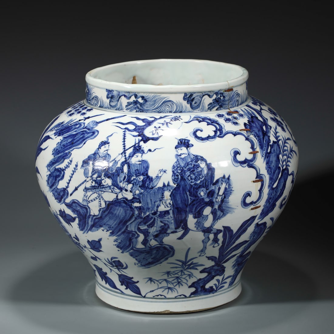 YUAN BLUE & WHITE FIGURINES MOTIF JAR (1 of 10)