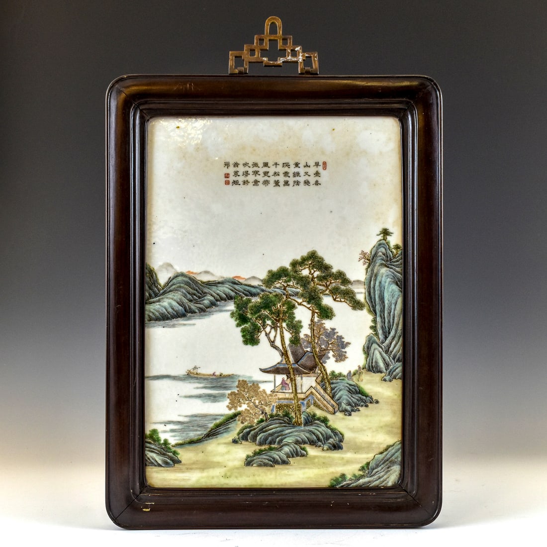 FRAMED REPUBLIC PERIOD CHINESE PORCELAIN PAINTING (1 of 6)