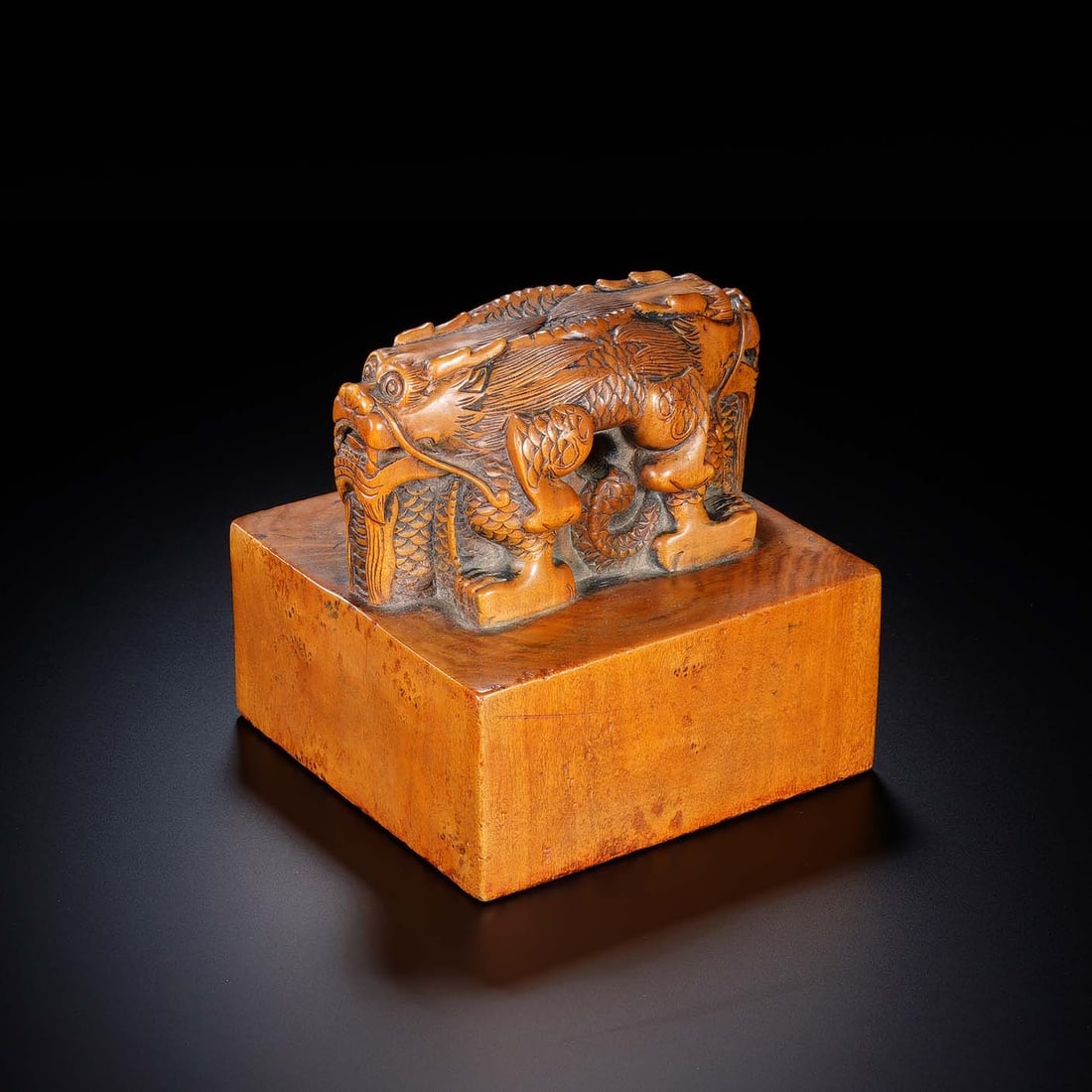 CHINESE BOXWOOD DRAGON SEAL (1 of 7)