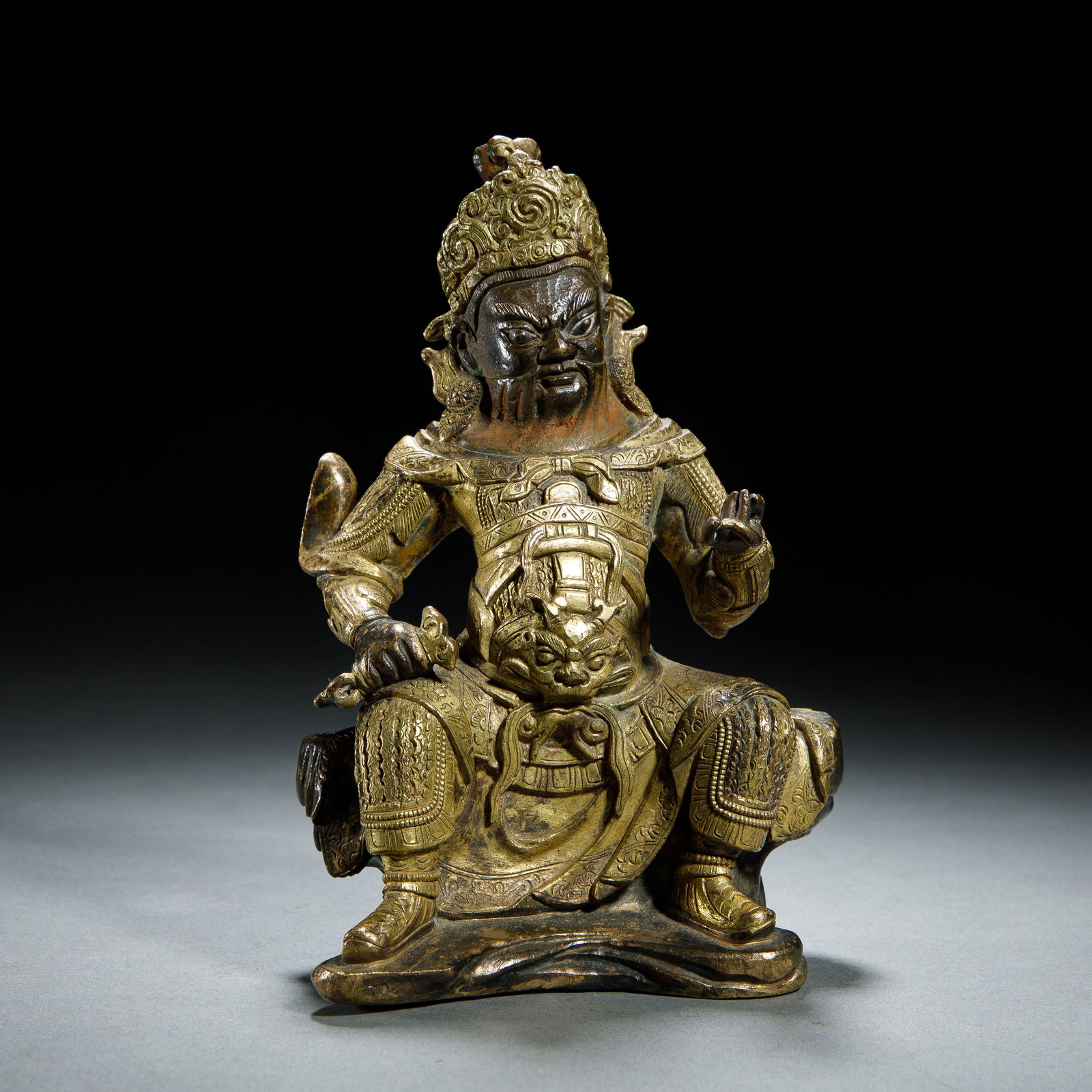 CHINESE GILT-BRONZE GUAN GONG (1 of 7)