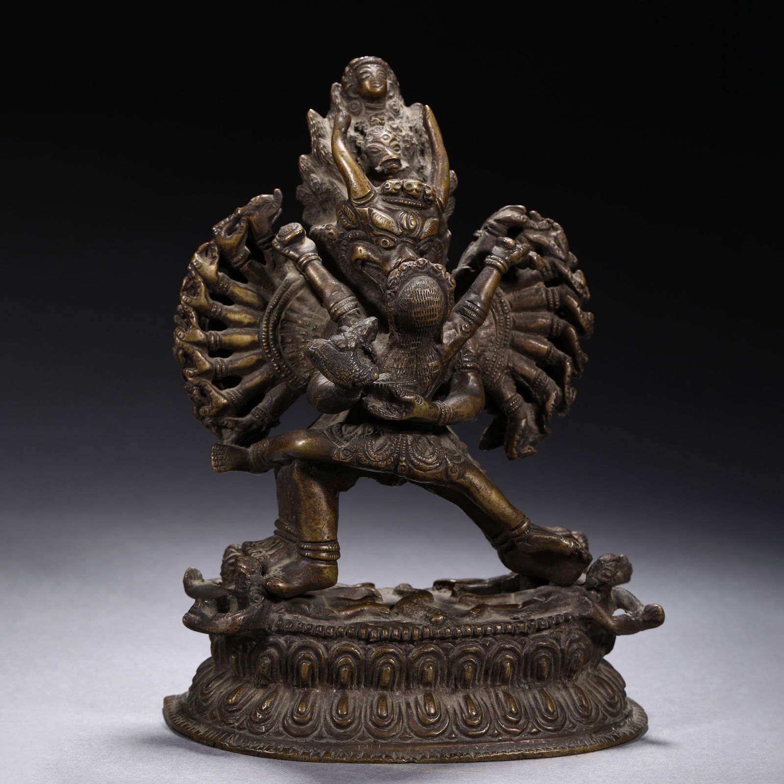 CHINESE BRONZE YAMANTAKA FIGURE (1 of 9)