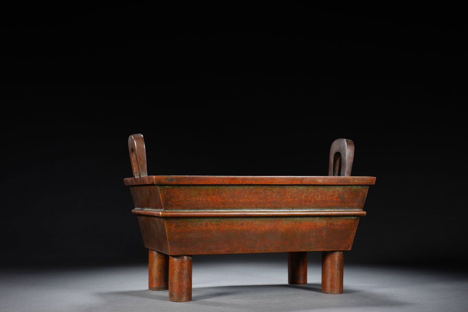 CHINESE BRONZE RECTANGULAR CENSER - 2