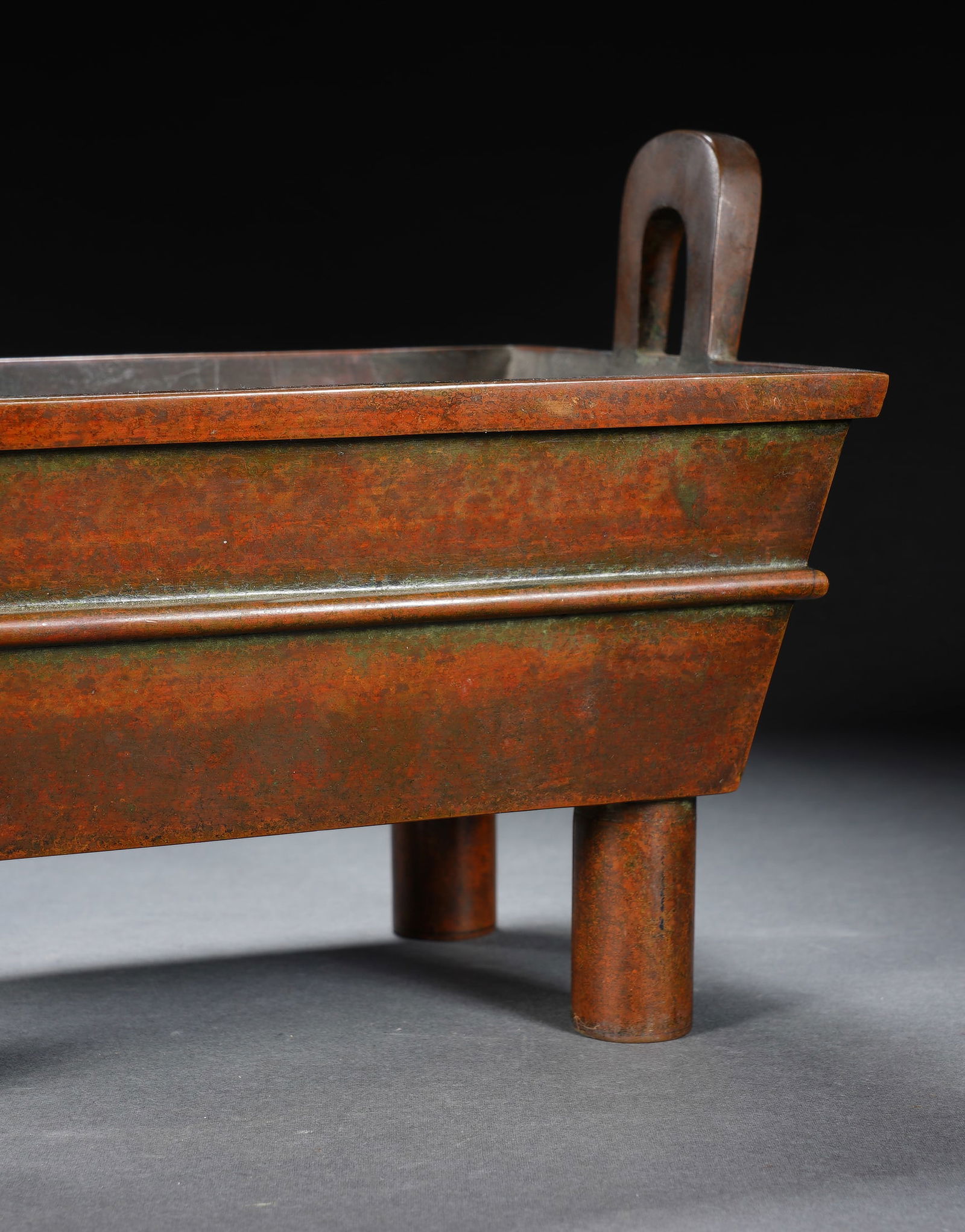 CHINESE BRONZE RECTANGULAR CENSER - 3