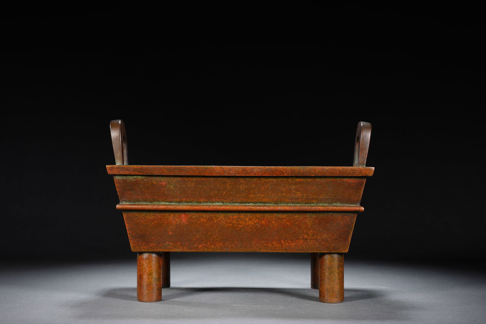 CHINESE BRONZE RECTANGULAR CENSER - 5