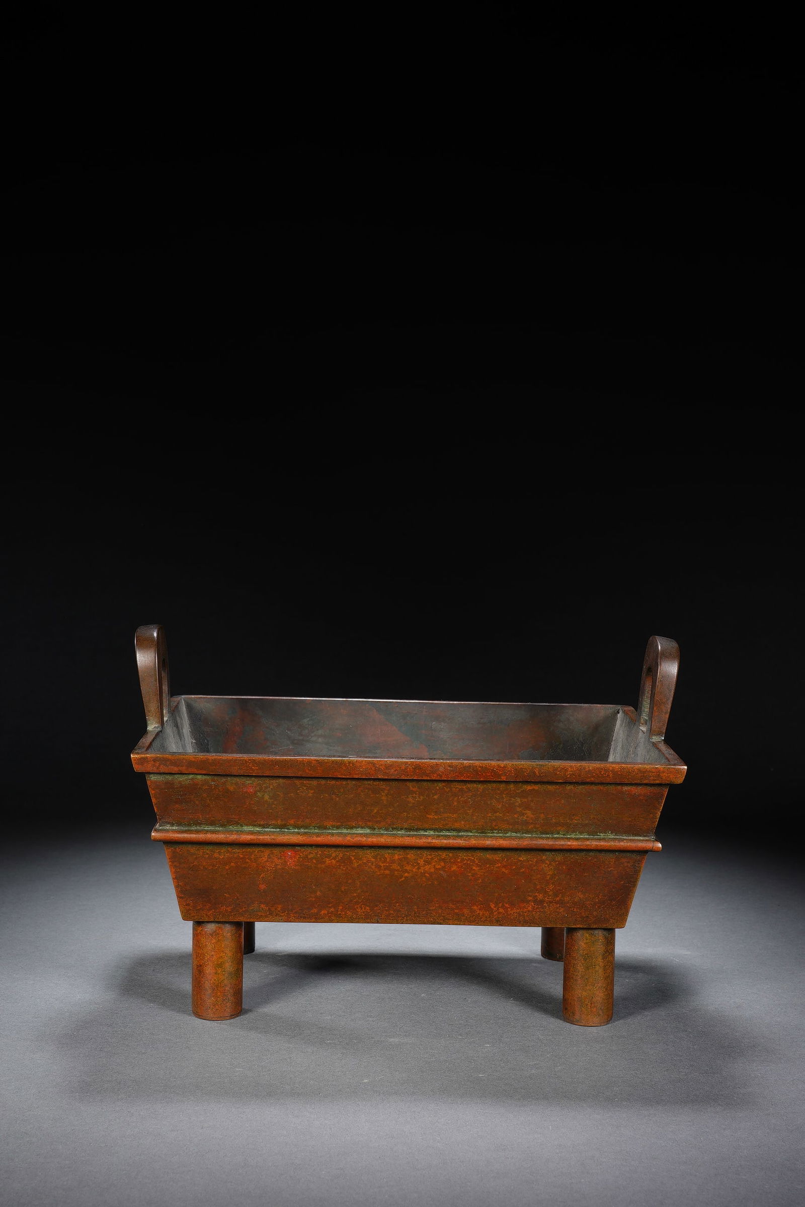 CHINESE BRONZE RECTANGULAR CENSER - 6