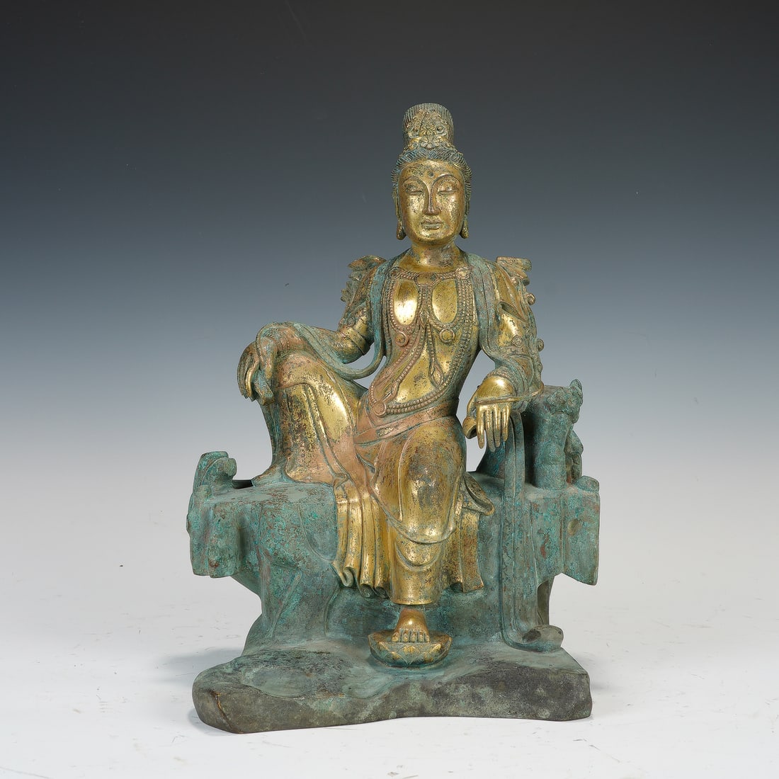 CHINESE GILT BRONZE GUANYIN (1 of 8)
