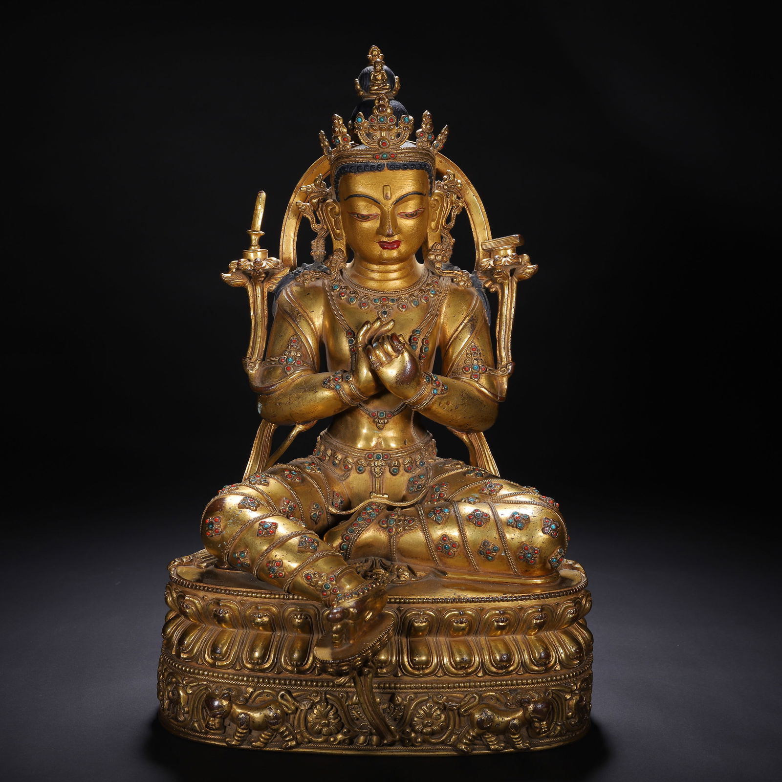 CHINESE GILT-BRONZE BODHISATTVA (1 of 9)