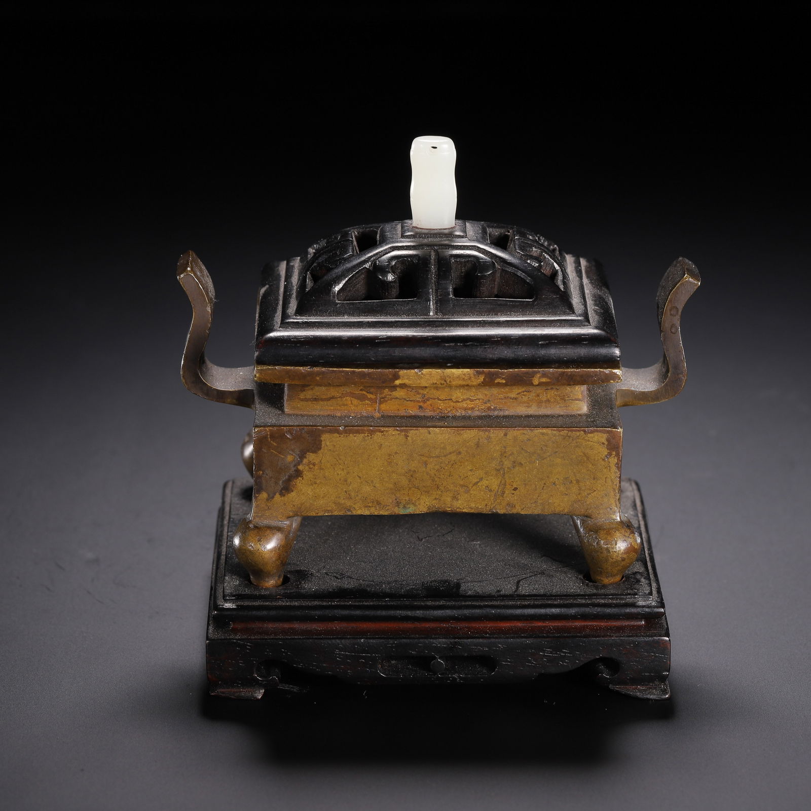 CHINESE GILT BRONZE INCENSE BURNER (1 of 9)