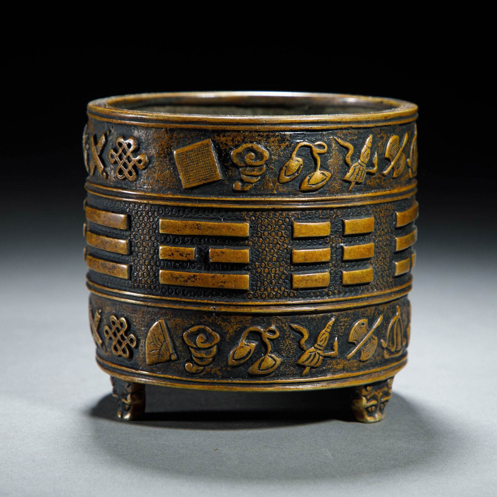 CHINESE BRONZE BAGUA CENSER (1 of 6)