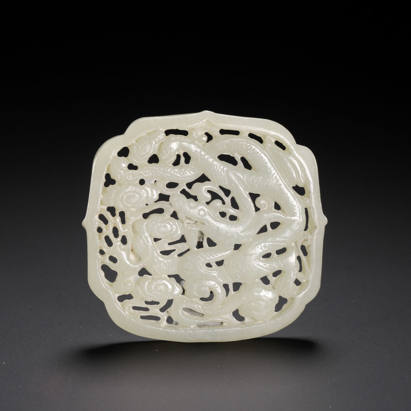 CHINESE HETIAN JADE DRAGON PLAQUE (1 of 9)