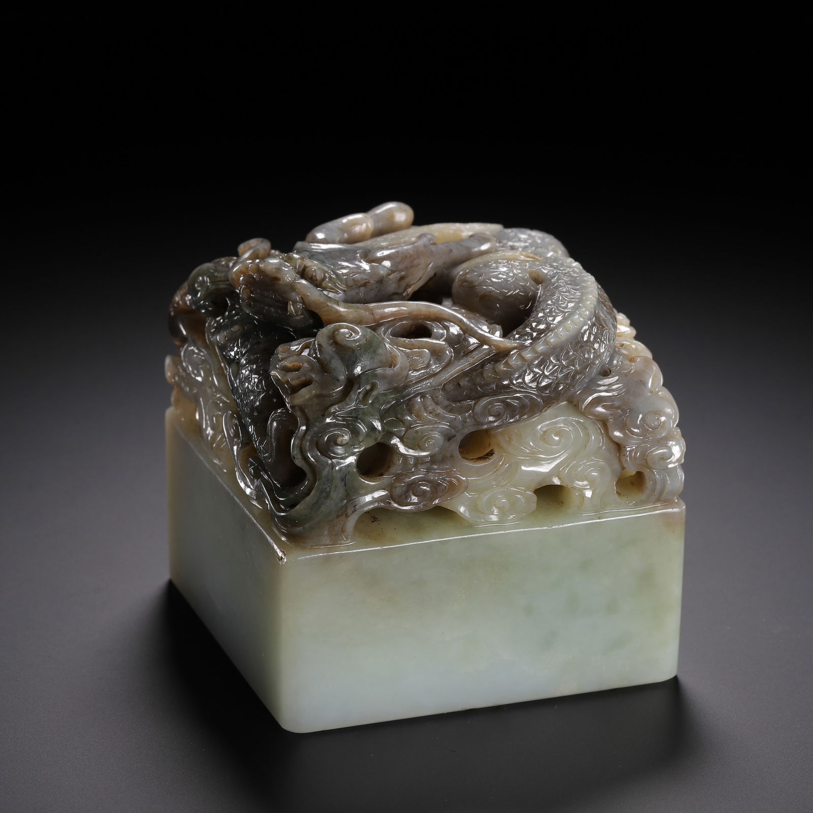 CHINESE HETIAN JADE DRAGON SEAL (1 of 9)