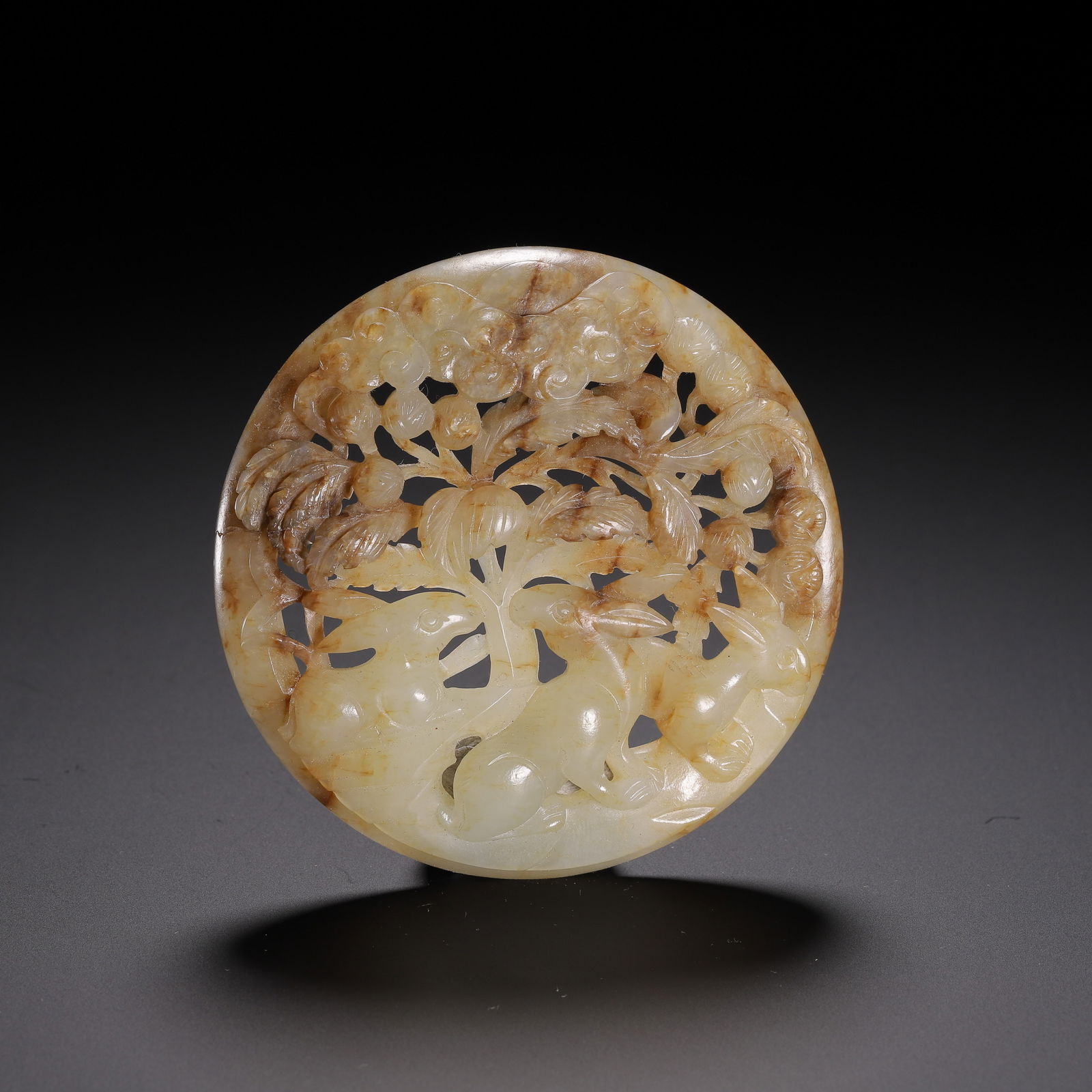 CHINESE HETIAN JADE ROUND PLAQUE (1 of 9)