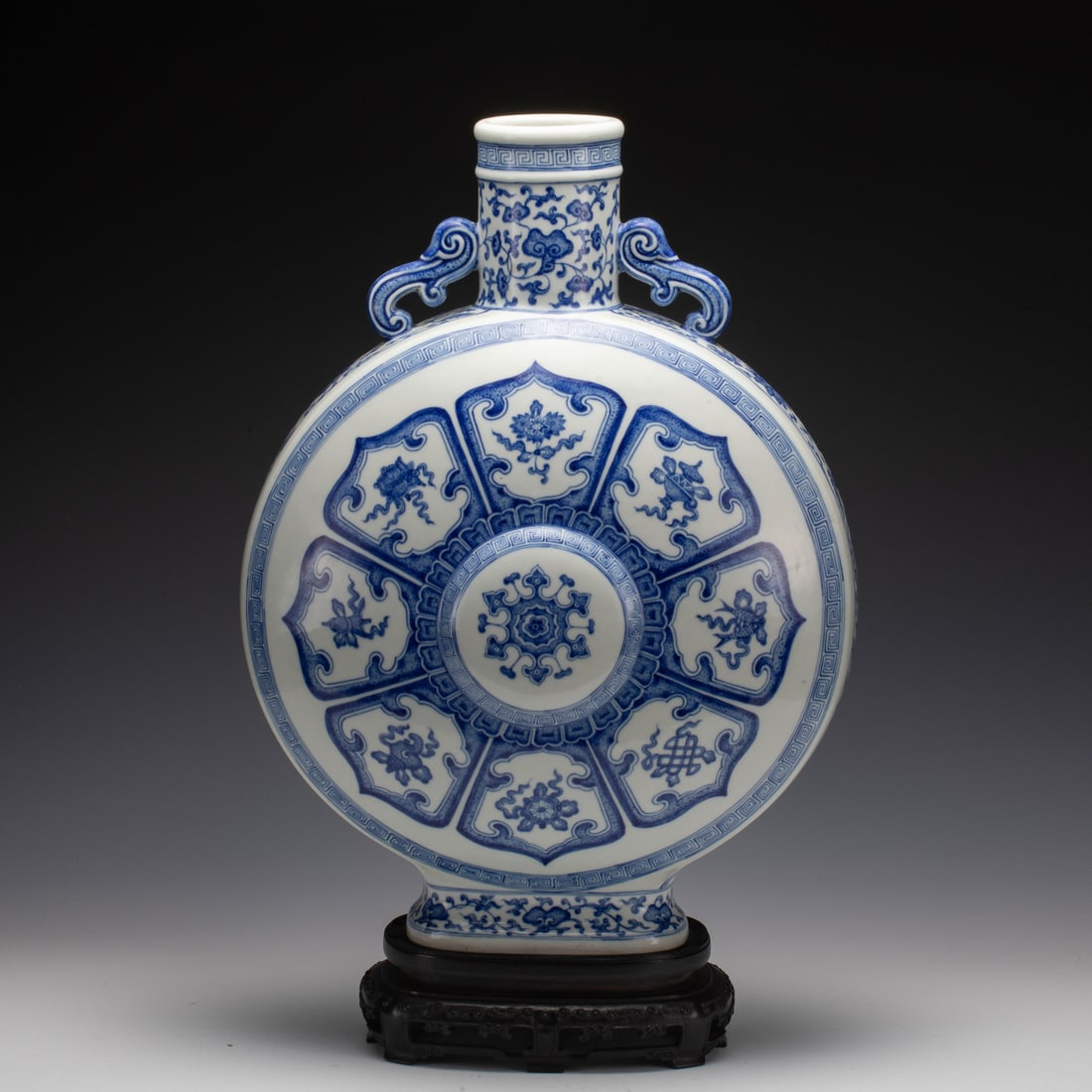 QING QIANLONG BLUE & WHITE MOON VASE (1 of 11)