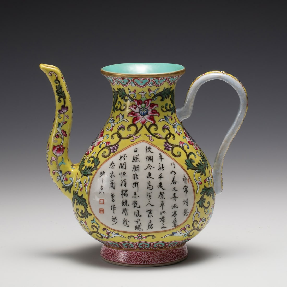 QING QIANLONG FAMILLE ROSE TEA POT (1 of 7)