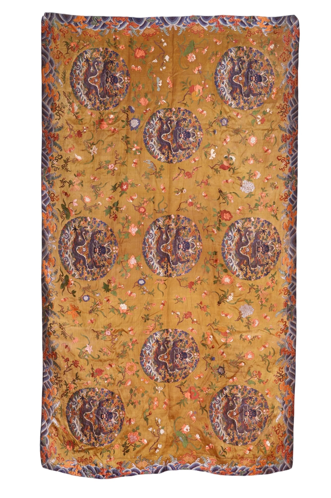 CHINESE BROCADE NINE DRAGON PANEL (1 of 9)