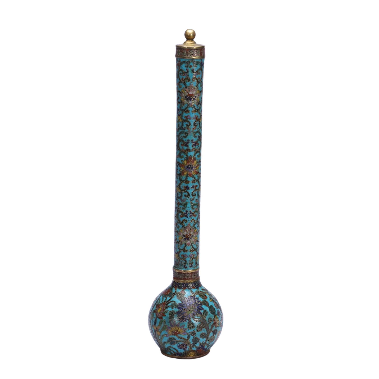 CHINESE CLOISONNE BRUSH HOLDER (1 of 9)