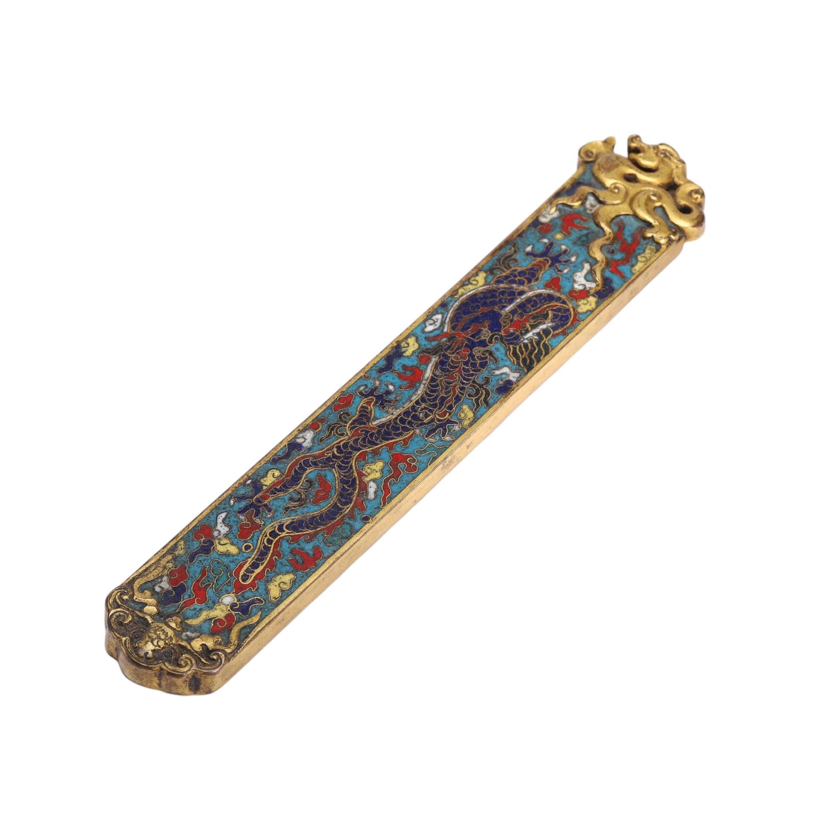 CHINESE CLOISONNE DRAGON PAPERWEIGHT (1 of 9)