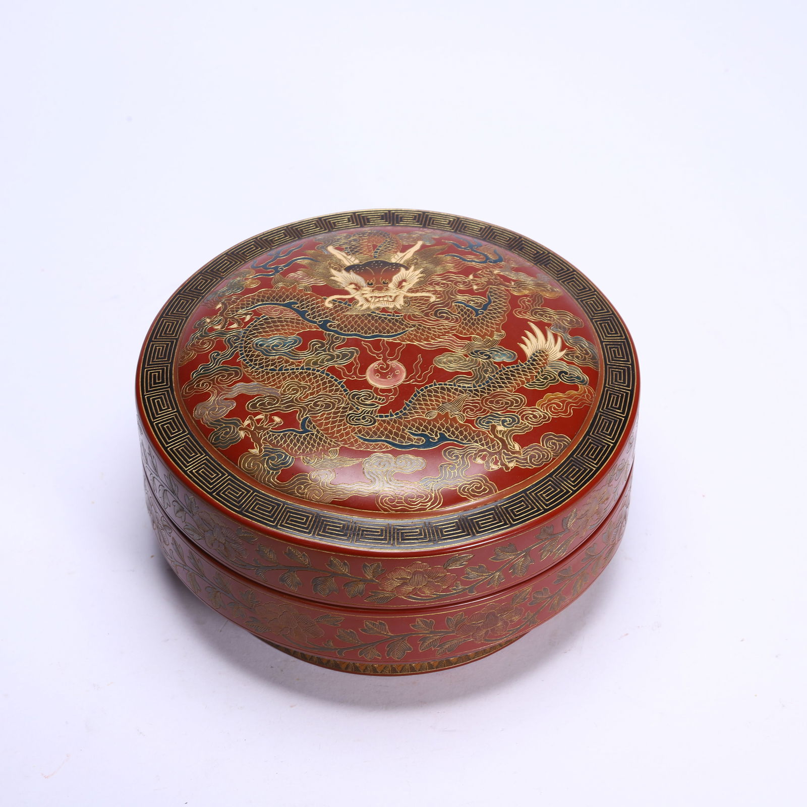 CHINESE LACQUER DRAGON BOX - 2