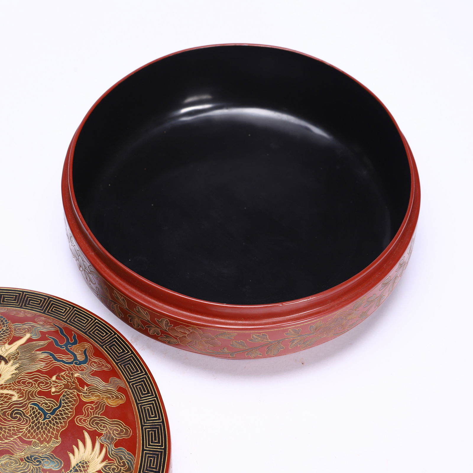 CHINESE LACQUER DRAGON BOX - 7