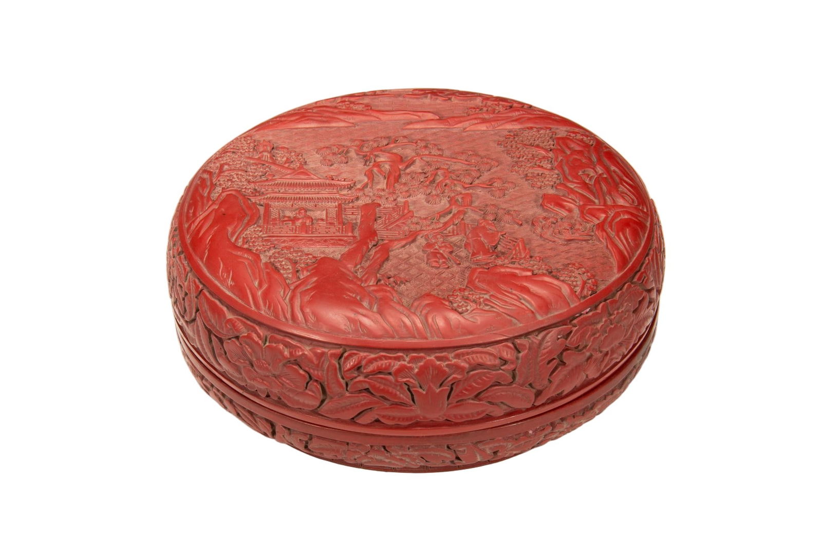 CHINESE CINNABAR LACQUER BOX (1 of 9)