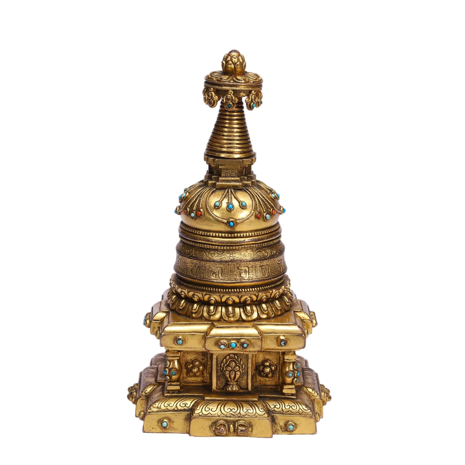 CHINESE GILT BRONZE STUPA (1 of 9)