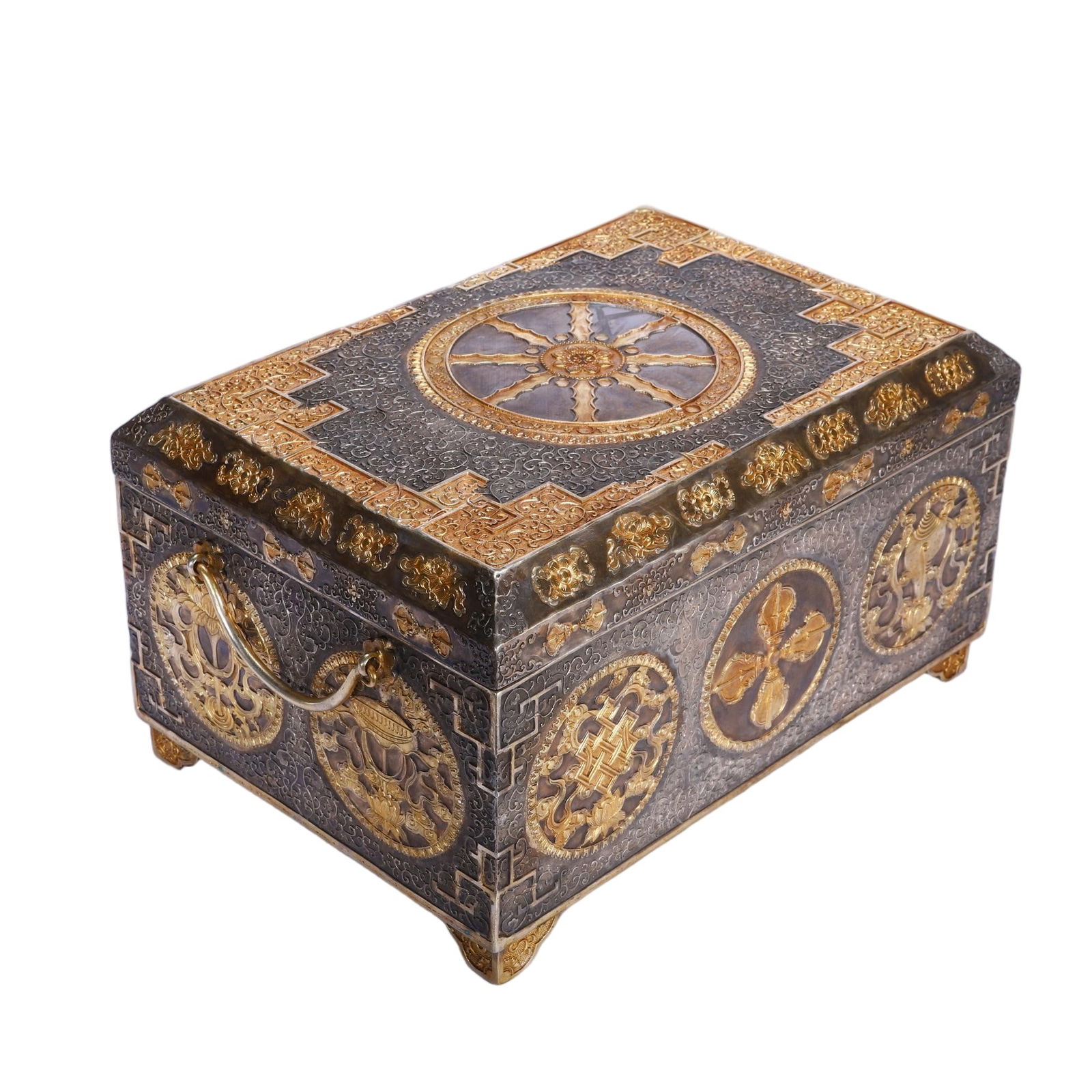 CHINESE GILT-BRONZE SUTRA BOX (1 of 10)