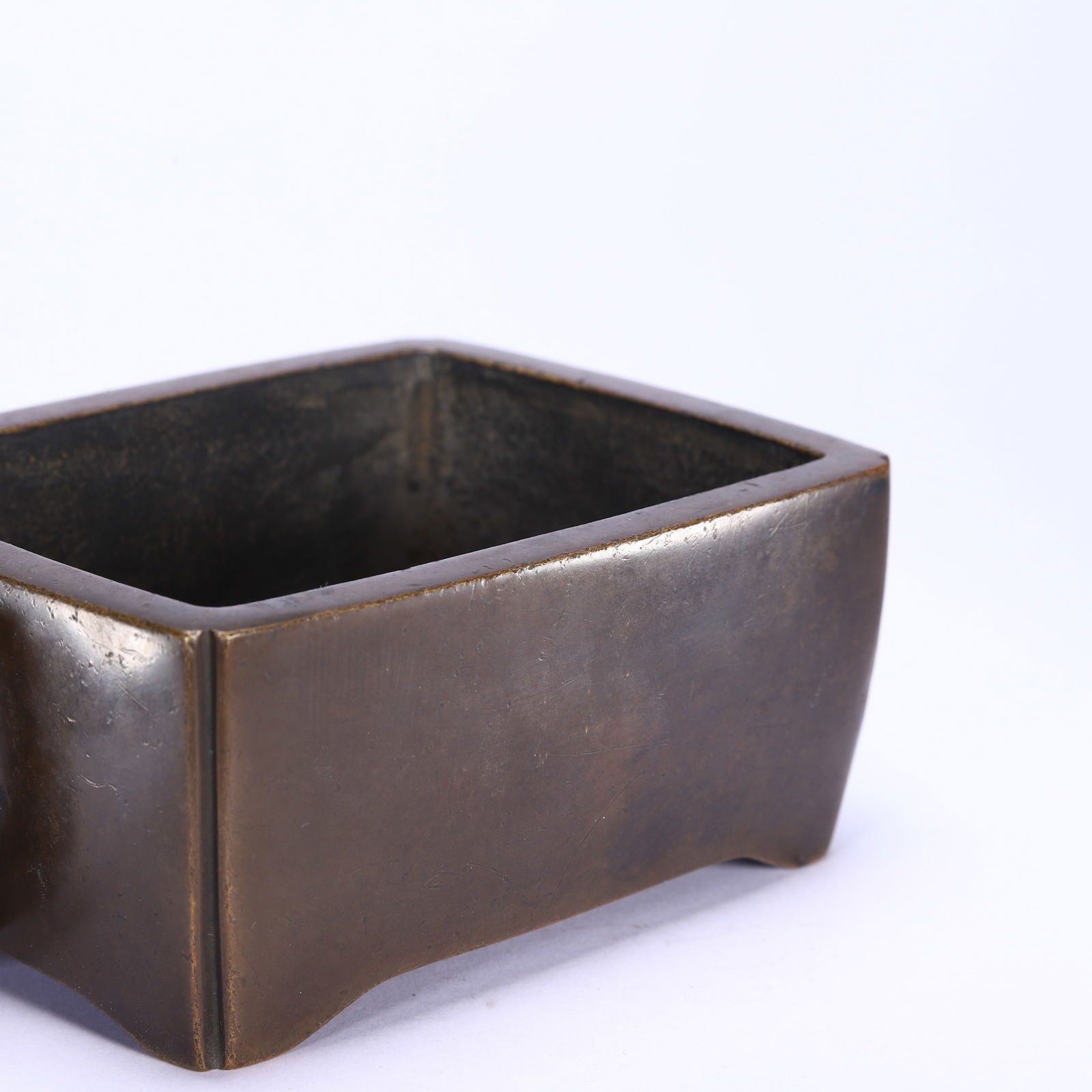 CHINESE BRONZE RECTANGULAR CENSER - 6